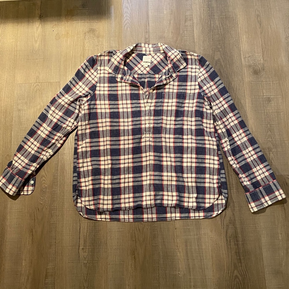 Jcrew boy fit popover shirt